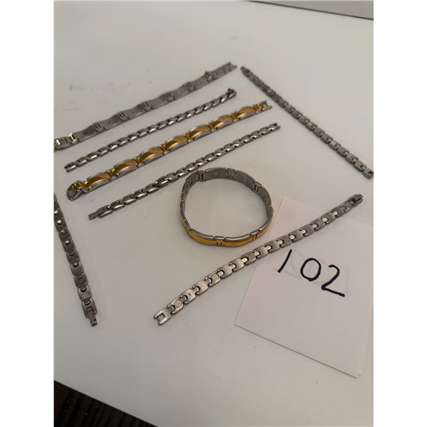 8 Stainless Steel Healing Magnet Bracelet Bangle for Men and Woman