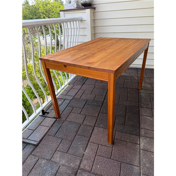 1 Solid Pine Wooden Table, great for desk, workbench, craft table, or dining table 29x29x46
