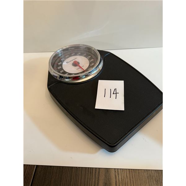 Adamson A24 Black Mechanical Bathroom Scale with Anti-Slip Surface