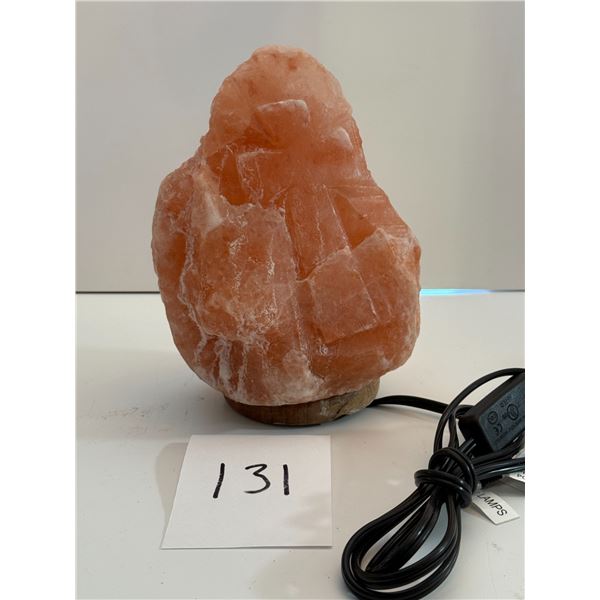 New 9 inch tall ****Himalayan Rock Salt Lamp Natural Glow Salt Night Light Hand Carved Wooden base f