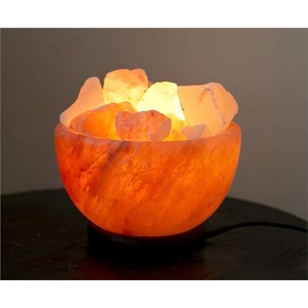 New Ambient Himalayan Salt Lamp BowlHand Crafted, Authentic Natural Crystal Rock Retails $95.00