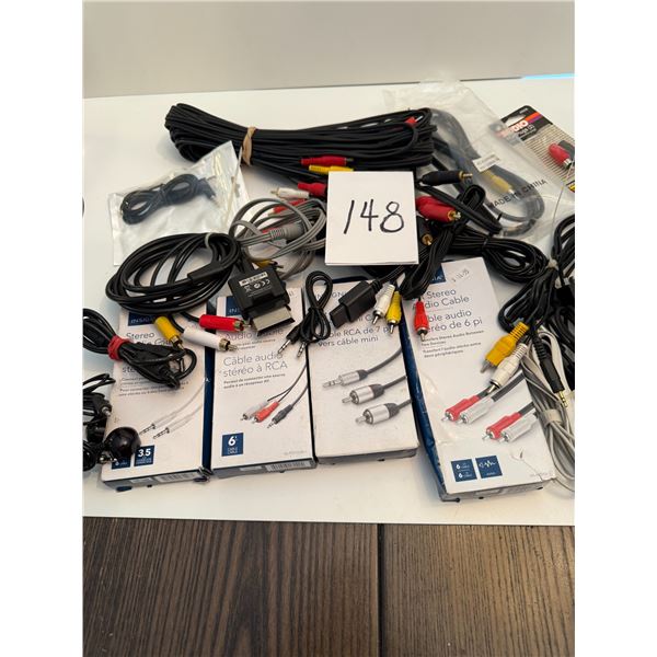 New Big collection of RCA audio/ Video cables and electronic devices like Gaming consoles, VCR and D