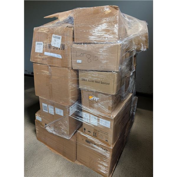 Liquidation pallet full of assorted merchandise from fulfillment warehouse