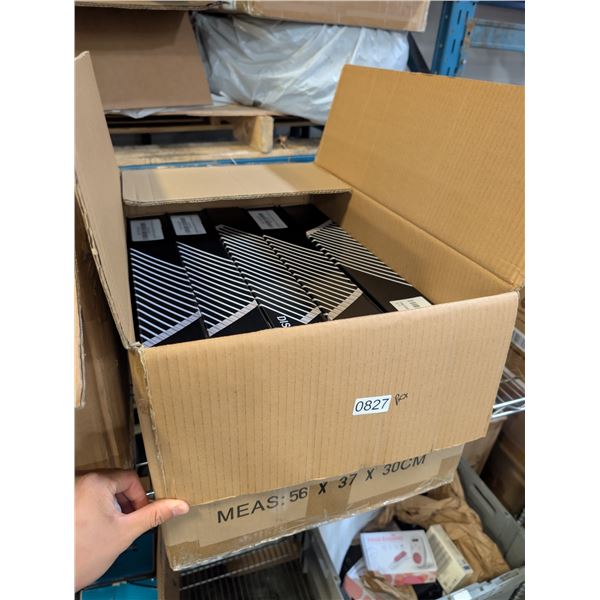 Box full of new dish drying racks over the counter- 120.8 inch  by 13.4 inch warm grey racks new pie