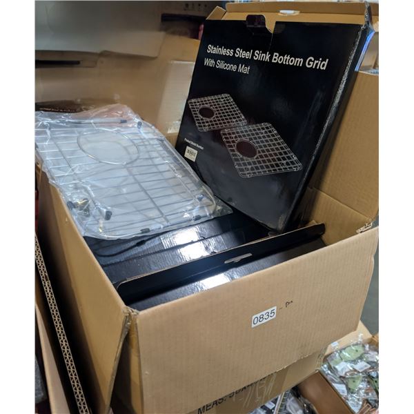 8-piece new stainless steel sink bottom grid with silicon mate