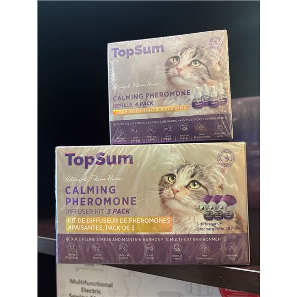 new topsum calming pheromone diffuser 3 pack with 4 pack refills