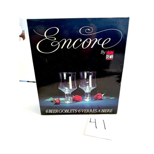 New set Encore / New 6 Beer Goblets by DEMA