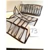 Image 1 : Brown mesh foldable drawer organizer - 6 slots - (example: could be used for shoes, clothes) x 2 - n