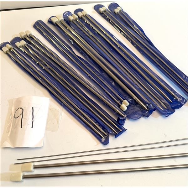 9 pairs Knitting needles - mix large and smaller sizes