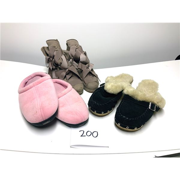 3 modern women’s shoes, Pink slipper with front lights, Women’s fashion slip on sh