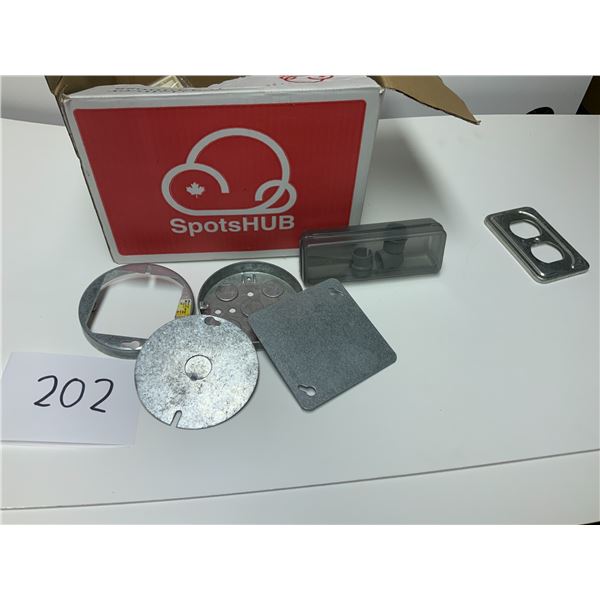 Aluminum light fixture components/ light switch