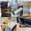 Image 1 : Large group of assorted items - electronics, toys, table lamp, earphones, UV ultrasonic cleaners etc