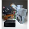 Image 3 : Large group of assorted items - electronics, toys, table lamp, earphones, UV ultrasonic cleaners etc
