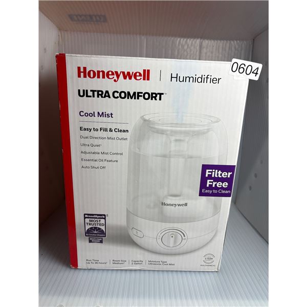 Honeywell ultra comfort cool mist 1 gallon humidifier (like new)