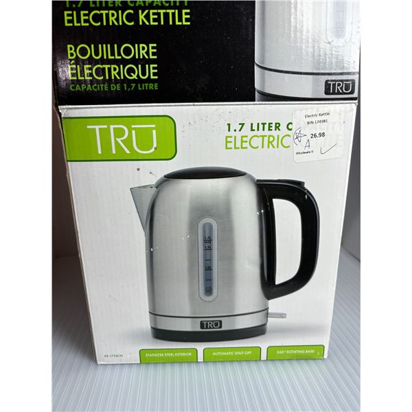 Tru 1.7L electric kettle (used)