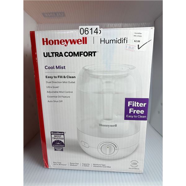 Honeywell ultra comfort cool mist 1 gallon humidifier (like new)