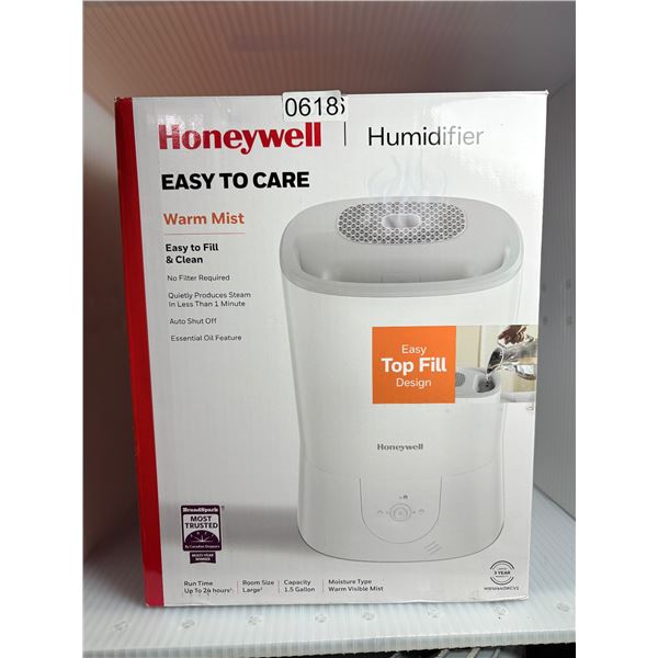 Honeywell warm mist 1.5 gallon humidifier (like new)