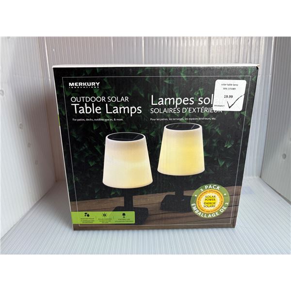 Merkury outdoor solar table lamps