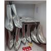 Image 1 : 4 pairs of assorted silver high heel shoes