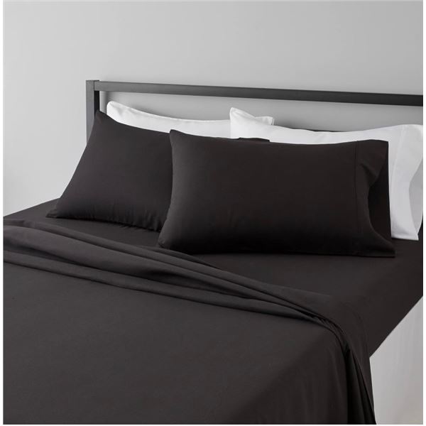 New Amazon Basics light weight super soft easy care microfiber sheet set with 14in deep pockets - Fu