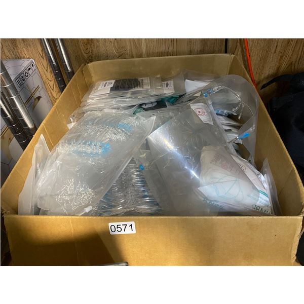 Box full of PPE masks/ KN95/ face shields etc.