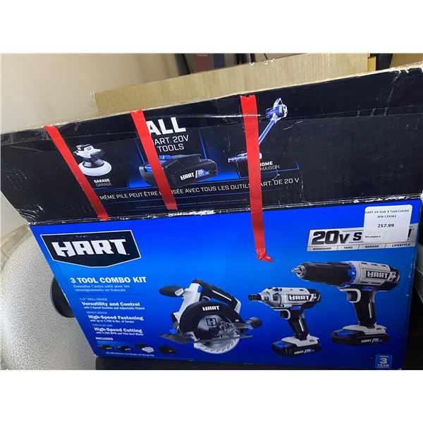 Hart 3 tool combo kit  - includes 2 drills & 1 saw