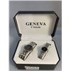 Image 1 : Geneva Classic water-resistant wrist watches set with case