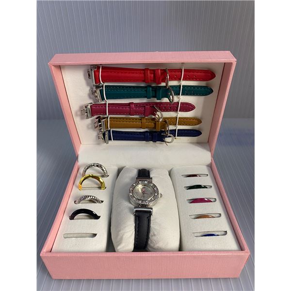 Marcus Exclusive Collection ladies' wrist watch set with assorted bands and colors