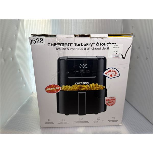 Chefman 2L TurboFry Touch digital air fryer (like new)