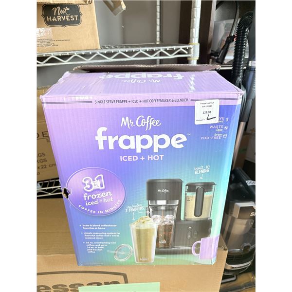 Mr. Coffee frappe iced + hot 3 in 1 coffee maker in minutes (tested working)
