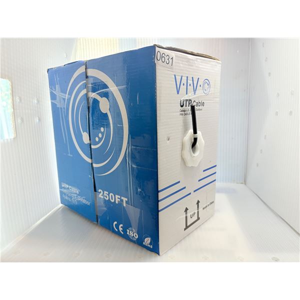 VIVO 250ft UTP Cable Reel Category 6 outdoor 4 pairs