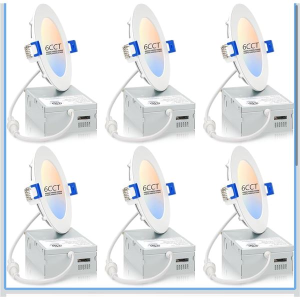 4inch recessed LED panel lights 6CCT (new)