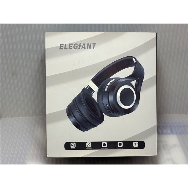 Elegant white Bluetooth headphones foldable