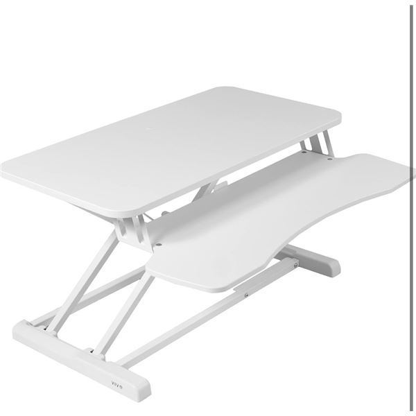 VIVO 32 inch Desk Converter, K Series, Height Adjustable Sit to Stand Riser, Dual Monitor and Laptop