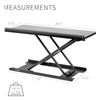 Image 3 : 2pc VIVO Black Single Top 69cm Heavy-Duty Scissors Lift Keyboard and Mouse Risers, Designed for Ergo