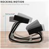 Image 3 : DRAGONN by VIVO Wooden Rocking Kneeling Chair, Ergonomic Rocker Stool for Home and Office, Angled Po