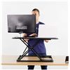 Image 2 : VIVO Black Ultra-Slim Single Top Height Adjustable 31 inch Standing Desk Converter, Compact Sit Stan