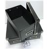 Image 2 : 3 Black box with metal corners for documents