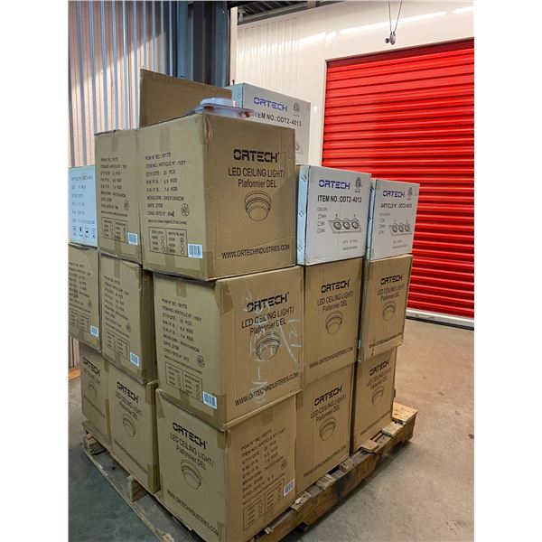 Pallet of assorted Ortech lighting - LED Ceiling Light & Ceiling Light Covers