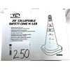 Image 2 : 2 New TC tooluuxe 20" Collapsible safety Cone, Traffic Cone Hard Wearing 30x19x19cm For Construction