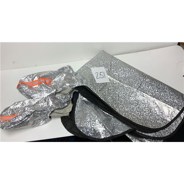 2 set 44x58 inch BBQ Cover, Waterproof Gas Grill Cover black/ aluminum colors