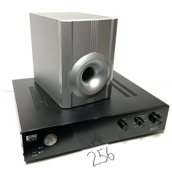 OSD Audio SMP250 Subwoofer Amplifier. 250W Class A/B mono amp with phase switch and adjustable high-