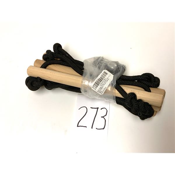 Wooden Swing Rope Ladder with hooks for kids.