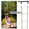 Image 3 : Wooden Swing Rope Ladder with hooks for kids.