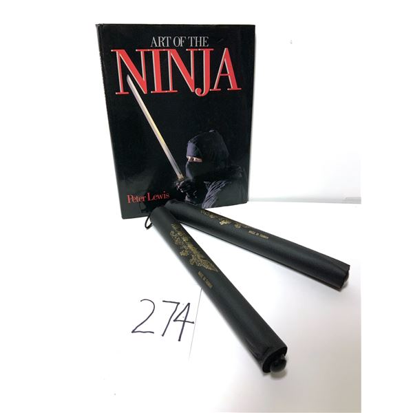 Foam training nunchaku (nunchucks) plus book on Art of the Ninja.