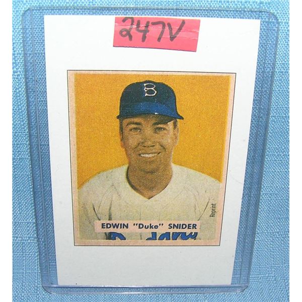 Duke Snider Bowman reprint Baseball card