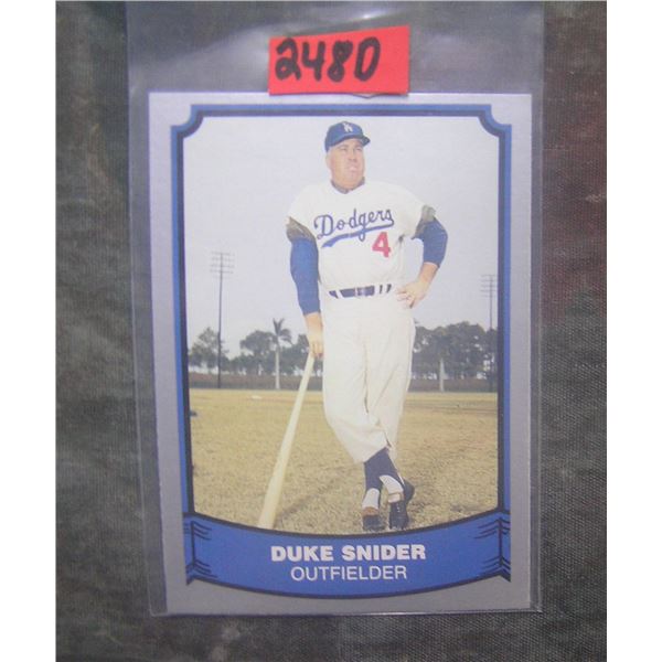 Duke Snider retro style style baseball card