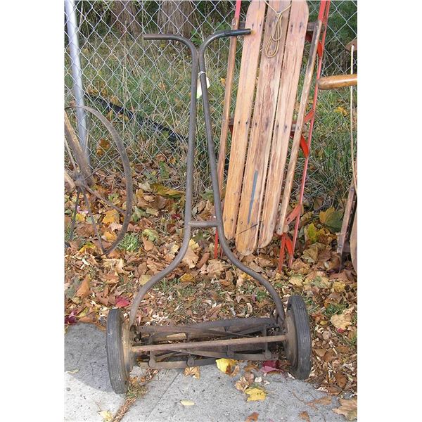 Antique Lakeside nonmotorized push lawn mower