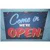 Image 1 : Come in we're open retro style advertising sign
