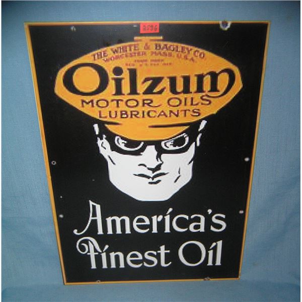 Oilzum motor oil retro style advertising sign
